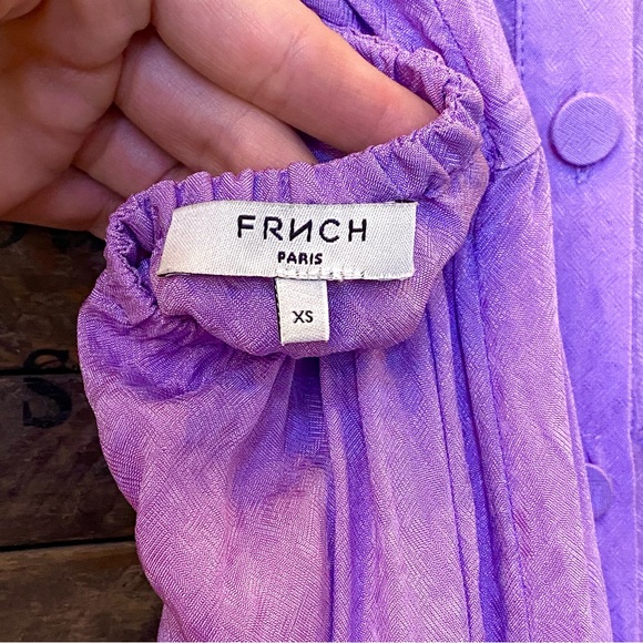 FRNCH Paris NWOT purple prairie maxi dress - Picture 14 of 16